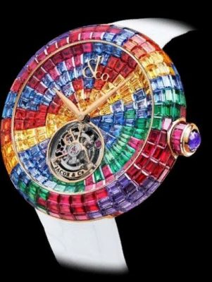 Часы из разных цветных камней Jacob & Co