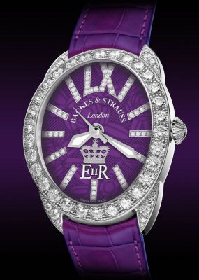 Фиолетовые часы с камнями Backes & Strauss