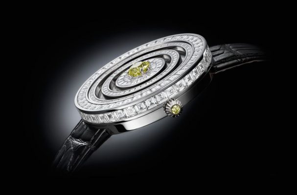 Черные часы с бриллиантами Backes & Strauss